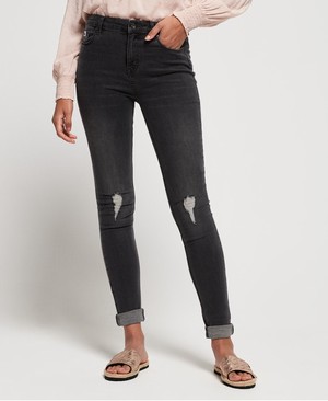 Superdry Sophia High Waist Skinny Női Farmer Szürke | JDXGO8435